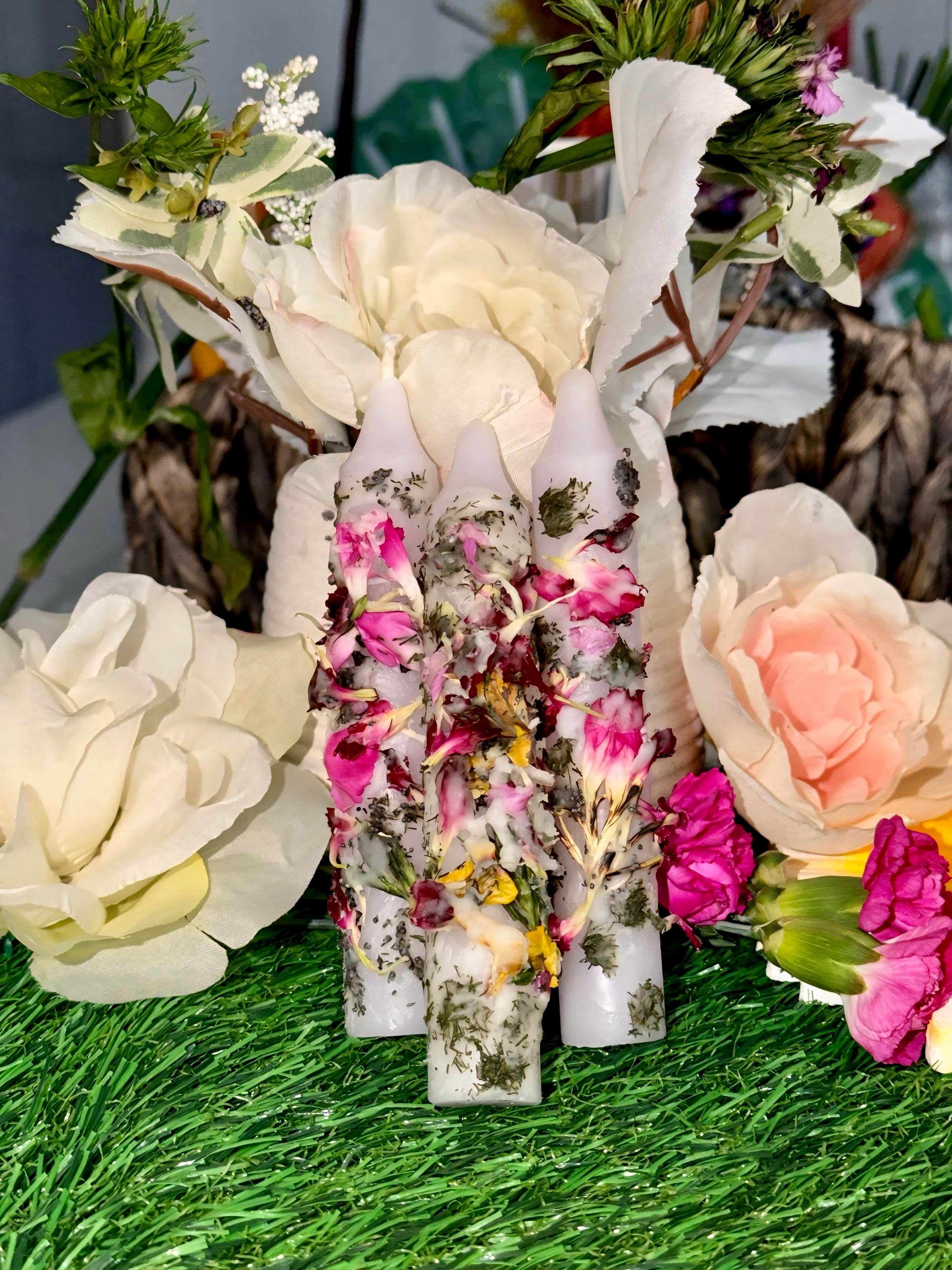 Opaline Floral Spirit Candles 3PK